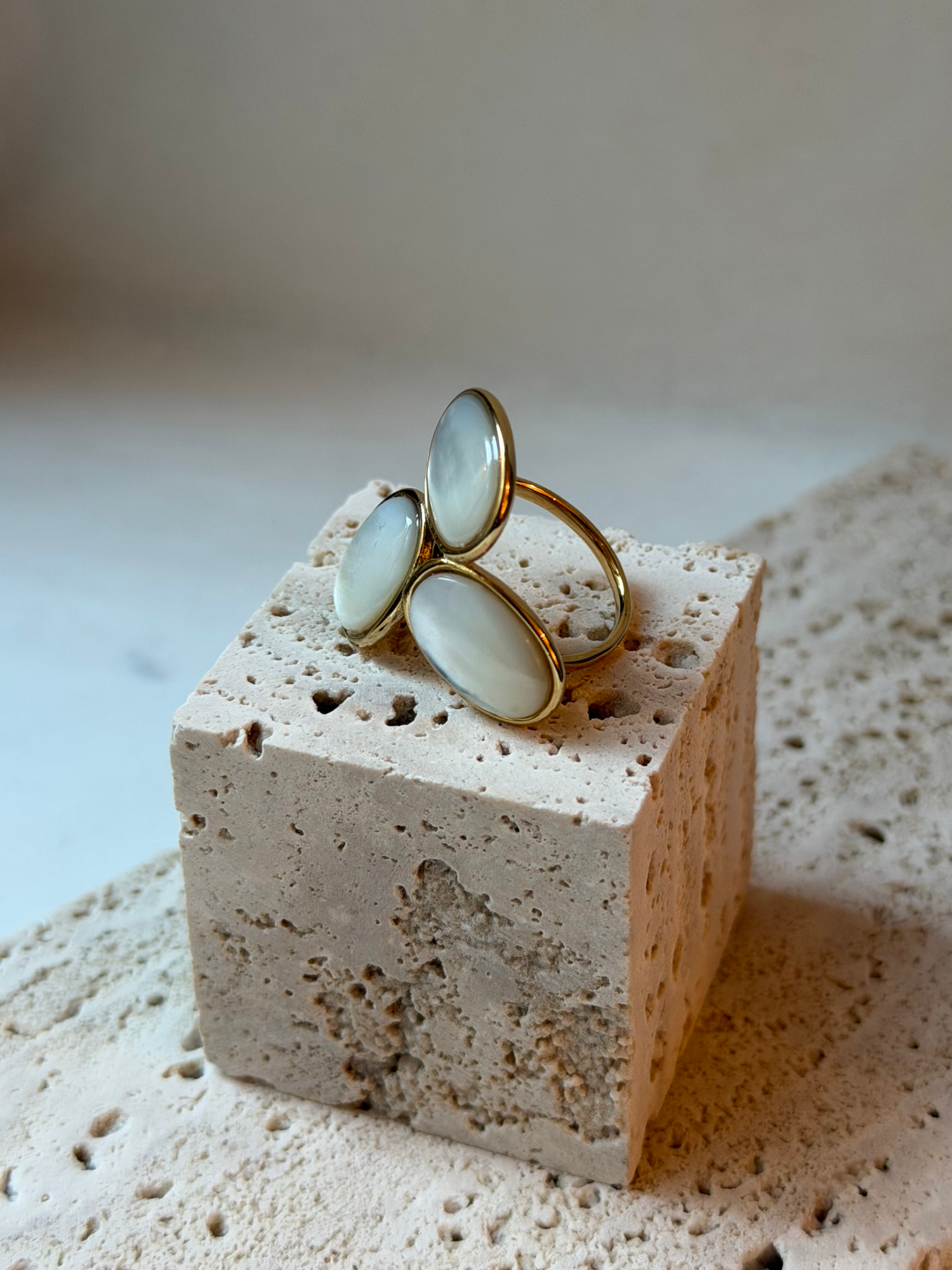 Amaya White Stone Ring