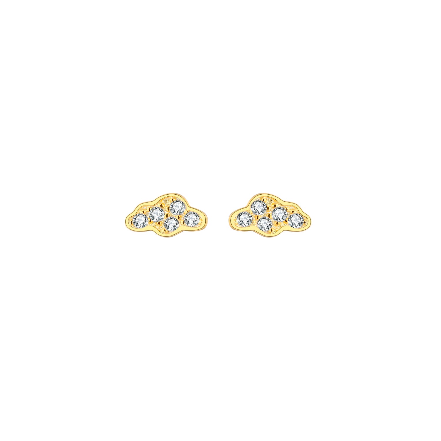 Little Cloud Earring-Goud/Zilver