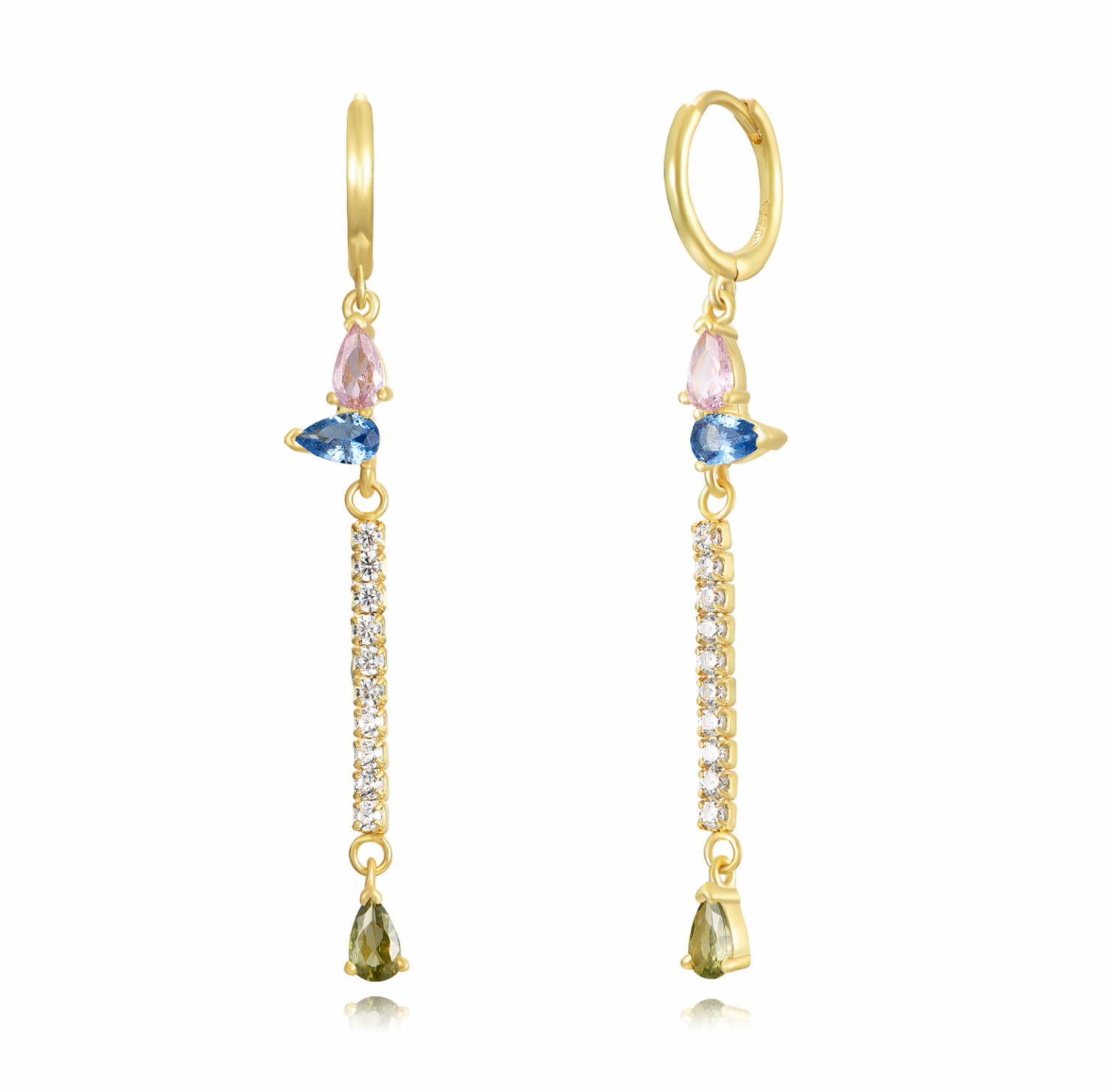 Delphine Diamond Earring- Verschillende kleuren